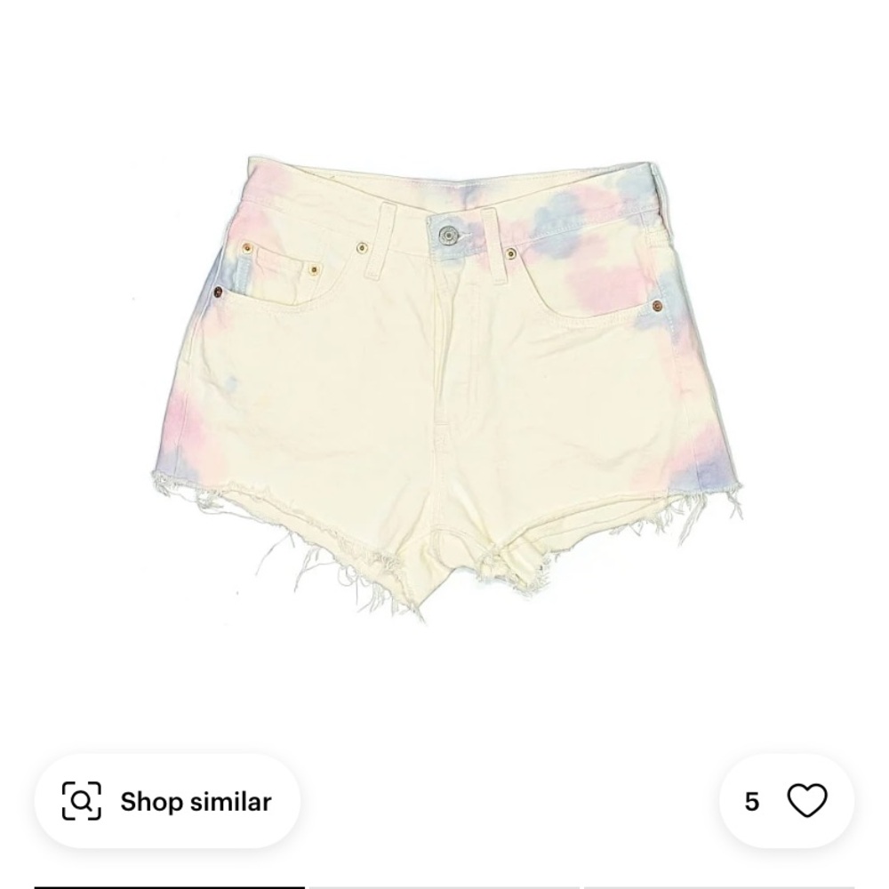 Levi's Women's Pastel Tie-Dye Jean Shorts